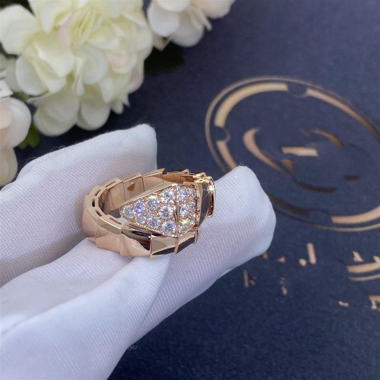 [Baslove]SERPENTI RING PINK GOLD DIAMOND