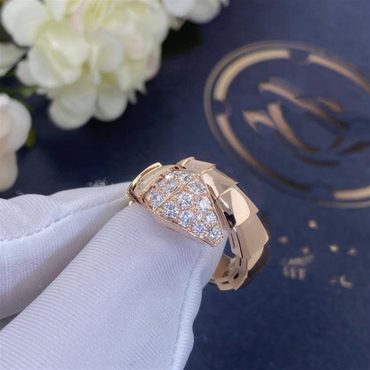 [Baslove]SERPENTI RING PINK GOLD DIAMOND