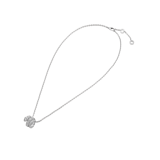 [Baslove]SERPENTI SILVER NECKLACE DOUBLE RING DIAMOND