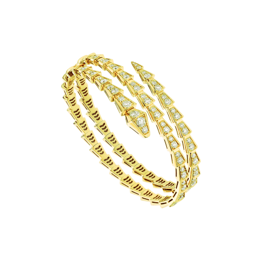 [Baslove]SERPENTI BRACELET GOLD DIAMOND DOUBLE ROW