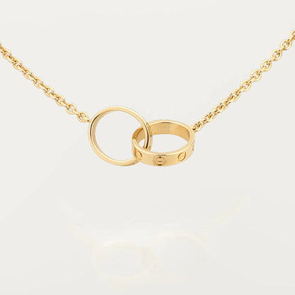 [AURORA]LOVE DOUBLE RING NECKLACE