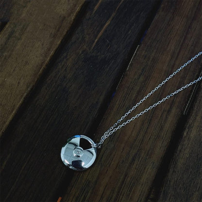 [Baslove]AMULETTE SILVER FULL DIAMOND NECKLACE