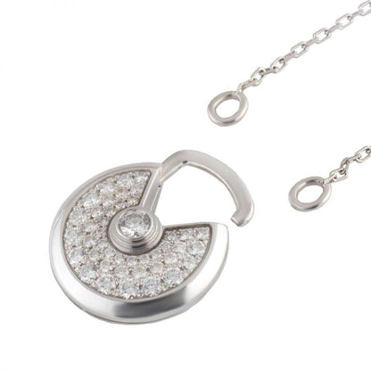 [Baslove]AMULETTE SILVER FULL DIAMOND NECKLACE