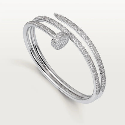 [Baslove]JUSTE BRACELET 3.5MM DOUBLE ROWS SILVER DIAMOND