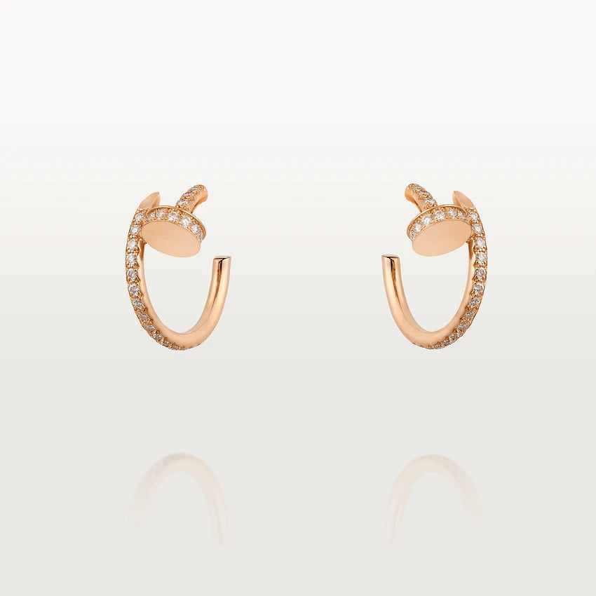 [Baslove]JUSTE EARRINGS 12.75MM PINK GOLD DIAMOND