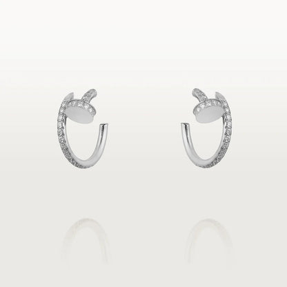 [Baslove]JUSTE EARRINGS 12.75MM SILVER DIAMOND