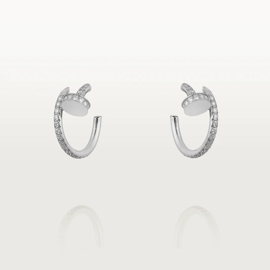 [Baslove]JUSTE EARRINGS 12.75MM SILVER DIAMOND