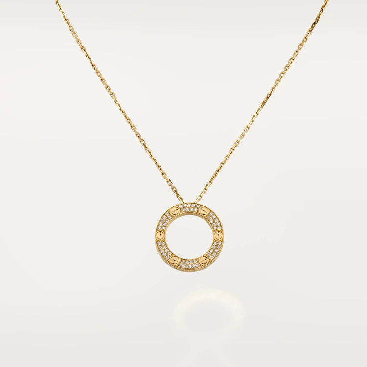 [Baslove]LOVE NECKLACE ADJUSTABLE ROSE GOLD