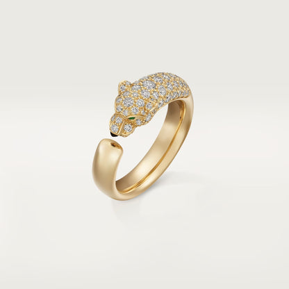 [AURORA]PANTHERE HALF DIAMOND SMALL RING