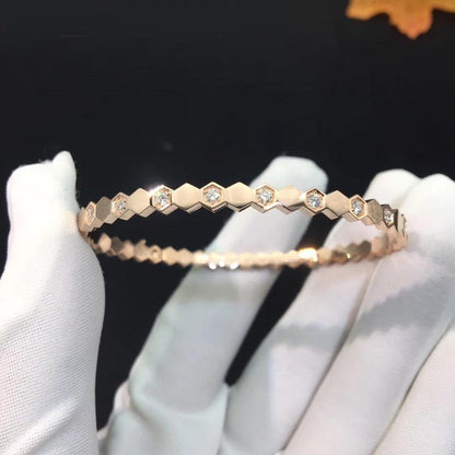 [Baslove]BEE LOVE PINK GOLD DIAMOND BRACELET