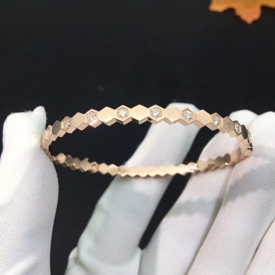 [Baslove]BEE LOVE PINK GOLD DIAMOND BRACELET