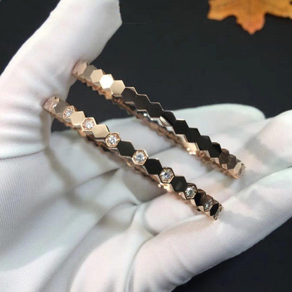 [Baslove]BEE LOVE PINK GOLD DIAMOND BRACELET