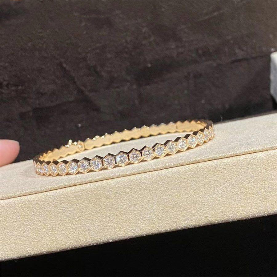 [Baslove]BEE LOVE GOLD BRACELET FULL DIAMOND