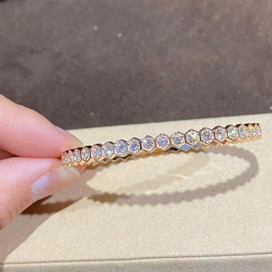 [Baslove]BEE LOVE GOLD BRACELET FULL DIAMOND