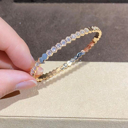 [Baslove]BEE LOVE GOLD BRACELET FULL DIAMOND