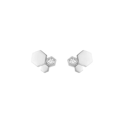 [Baslove]BEE LOVE SILVER DIAMOND EARRINGS