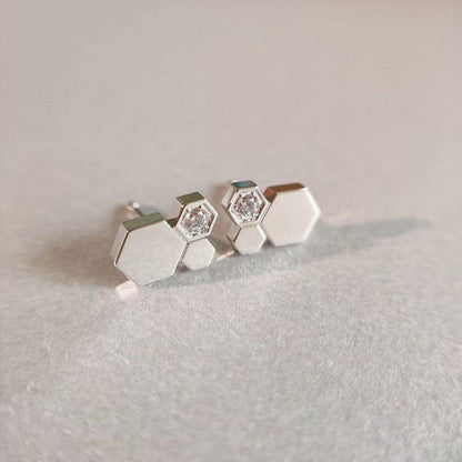 [Baslove]BEE LOVE SILVER DIAMOND EARRINGS