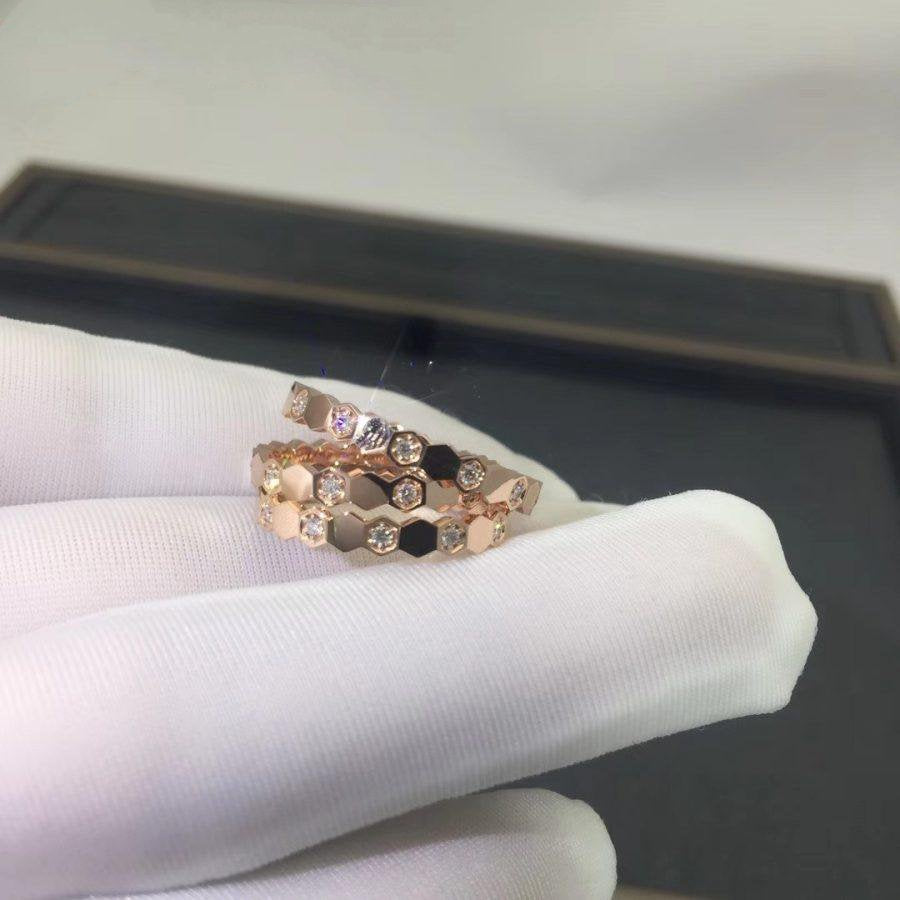 [Baslove]BEE LOVE RING PINK GOLD DIAMOND