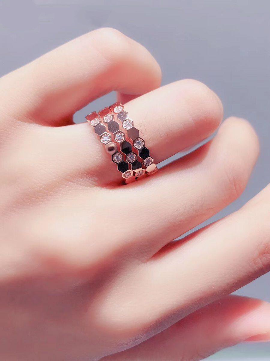 [Baslove]BEE LOVE RING PINK GOLD DIAMOND