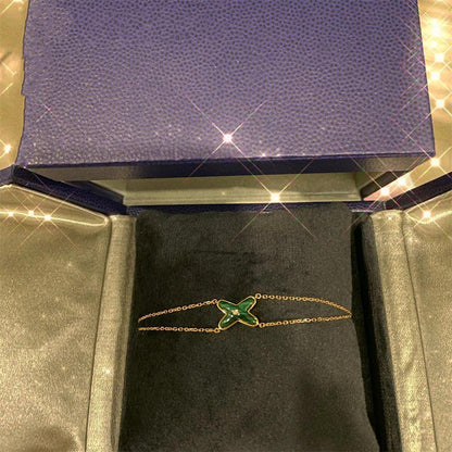 [Baslove]JEUX BRACELET MALACHITE PINK GOLD 1 DIAMOND