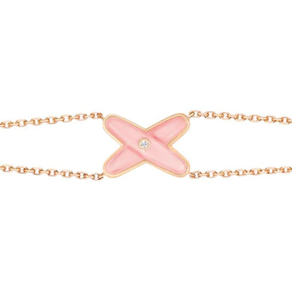 [Baslove]JEUX BRACELET PINK MOP PINK GOLD 1 DIAMOND