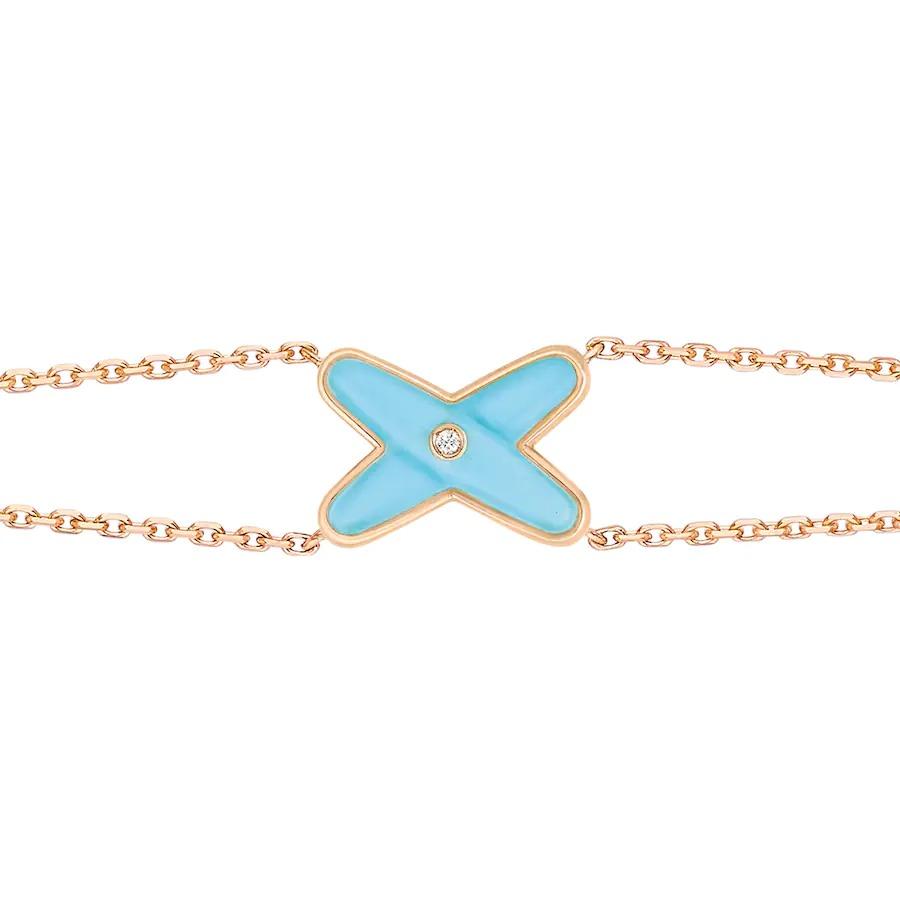 [Baslove]JEUX BRACELET TURQUOISE PINK GOLD 1 DIAMOND