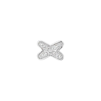 [Baslove]JEUX DE SILVER DIAMOND EARRINGS