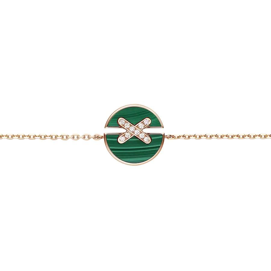 [Baslove]JEUX DE BRACELET MALACHITE PINK GOLD DIAMONDS