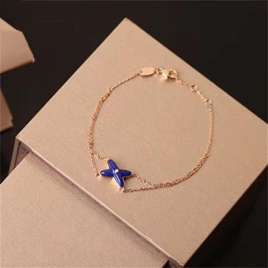 [Baslove]JEUX BRACELET LAPIS PINK GOLD 1 DIAMOND