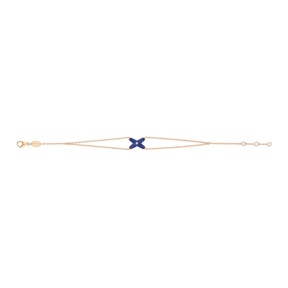 [Baslove]JEUX BRACELET LAPIS PINK GOLD 1 DIAMOND