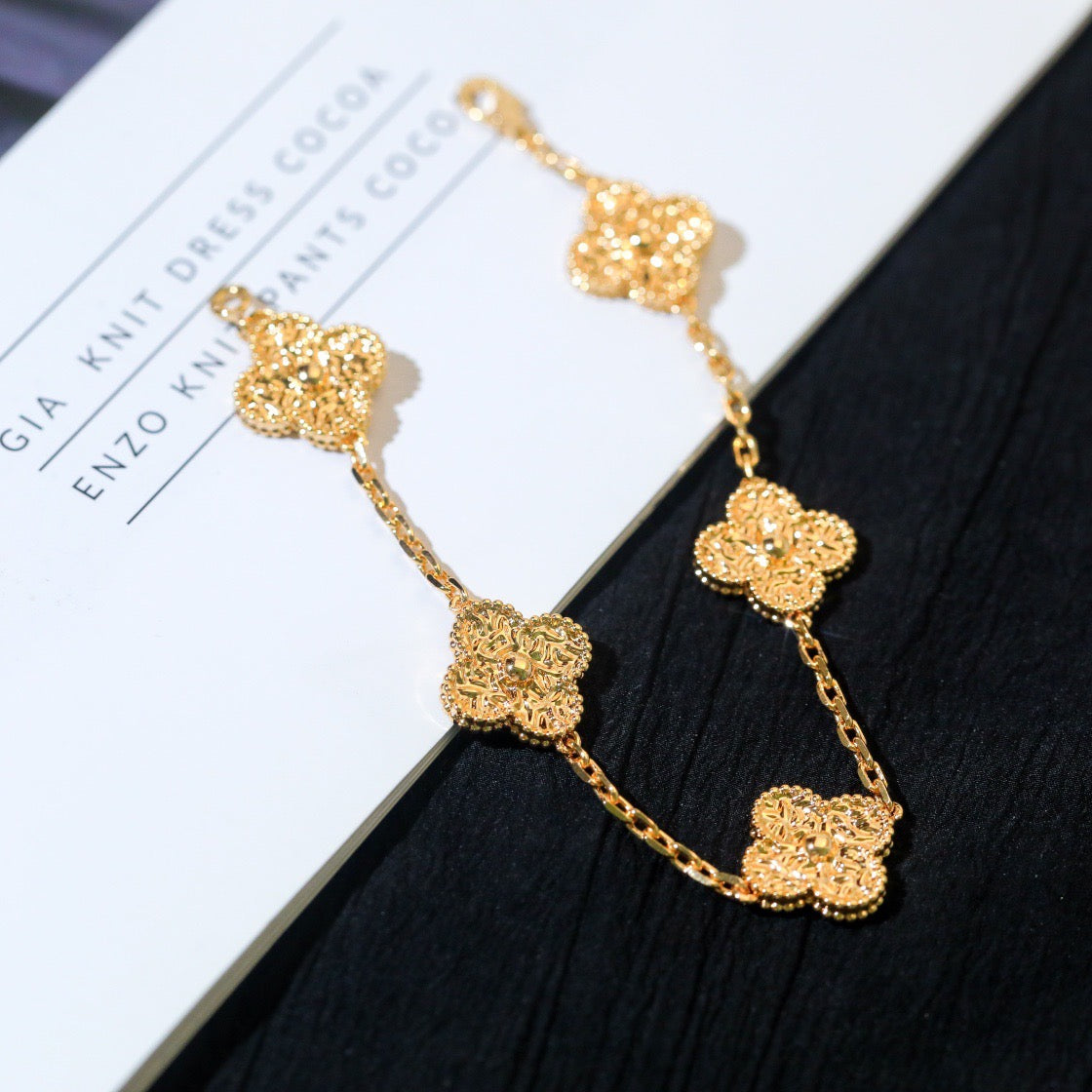 [Baslove]CLOVER 5 MOTIFS BRONZING BRACELET