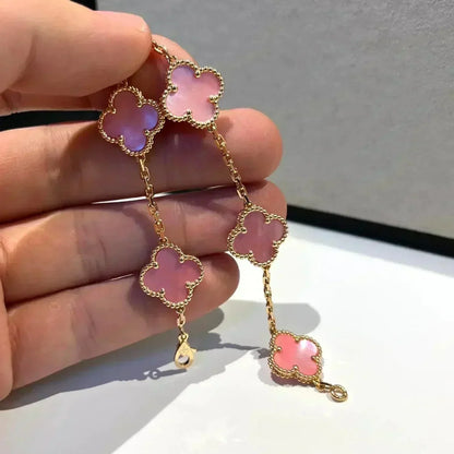 [AURORA]CLOVER 5 MOTIFS  PINK MOP BRACELET COLLECTION