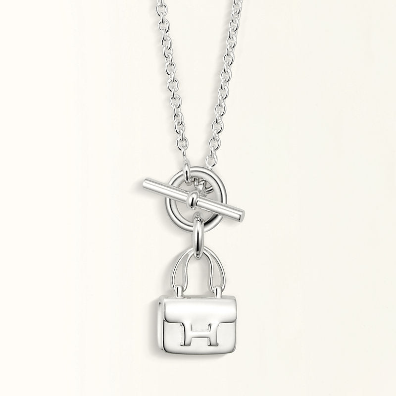 [Baslove]POP H PEDANT SILVER NECKLACE