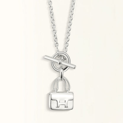 [Baslove]POP H PEDANT SILVER NECKLACE