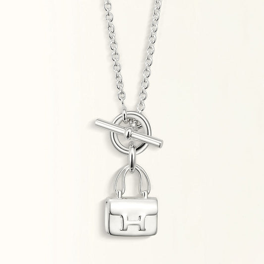 [Baslove]POP H PEDANT SILVER NECKLACE