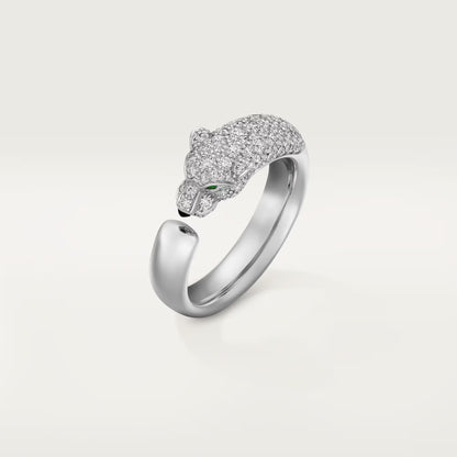 [AURORA]PANTHERE HALF DIAMOND SMALL RING