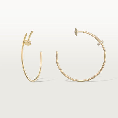 [AURORA]JUSTE HALF DIAMOND LARGE EARRINGS