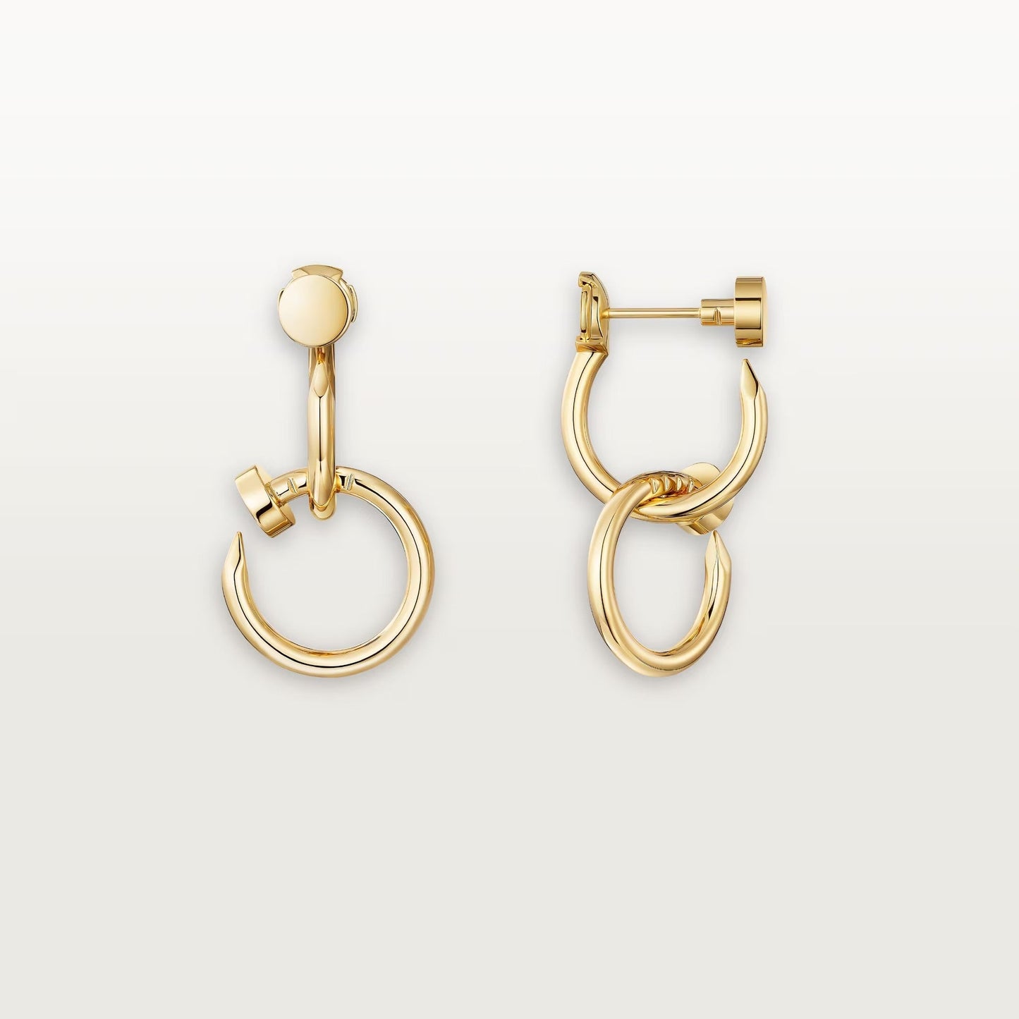 [AURORA]JUSTE NO DIAMOND DOUBLE EARRINGS