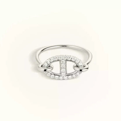 [Baslove]RONDE SMALL SILVER DIAMOND RING