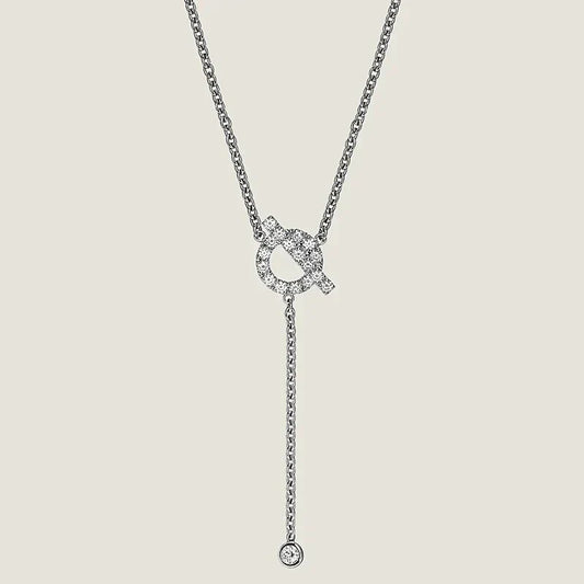 [Baslove]FINESSE SILVER DIAMOND NECKLACE