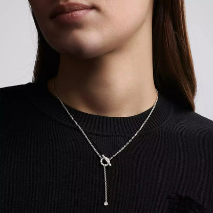 [Baslove]FINESSE SILVER DIAMOND NECKLACE