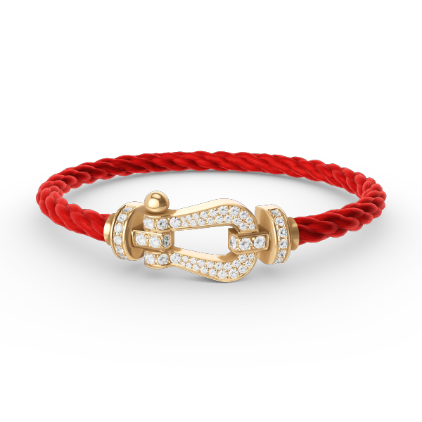 [Baslove]FORCE LARGE HORSESHOE FULL DIAMOND BRACELET GOLD