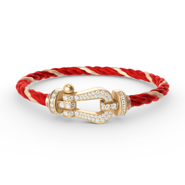 [Baslove]FORCE LARGE HORSESHOE FULL DIAMOND BRACELET GOLD