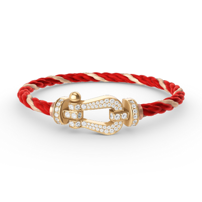 [Baslove]FORCE LARGE HORSESHOE FULL DIAMOND BRACELET GOLD