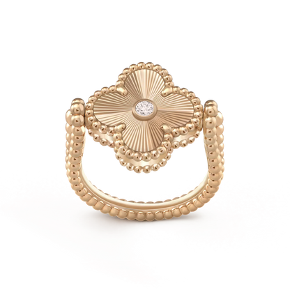 [Baslove]CLOVER RIVERSIBLE ROSE GOLD RING