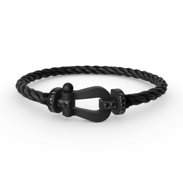 [Baslove]FORCE LARGE SERIES HORSESHOE BLACK SAMURAI BRACELET