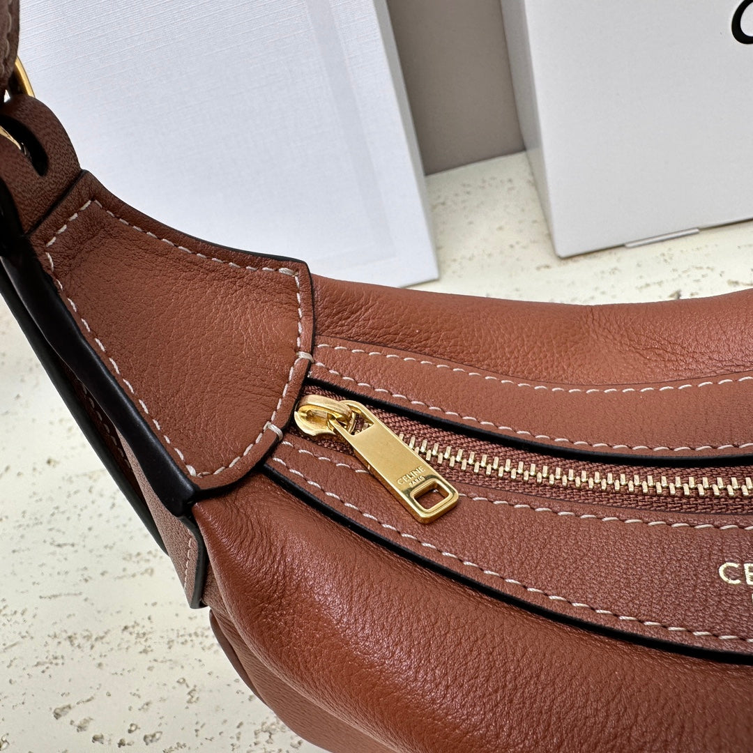 MINI 19 ROMY IN BRONZE BROWN SUPPLE CALFSKIN