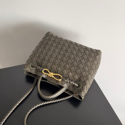 SMALL ANDIAMO 25 IN KAKI LAMBSKIN