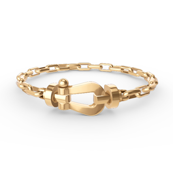 [Baslove]FORCE LARGE HORSESHOE CLASP  METAL BRACELET