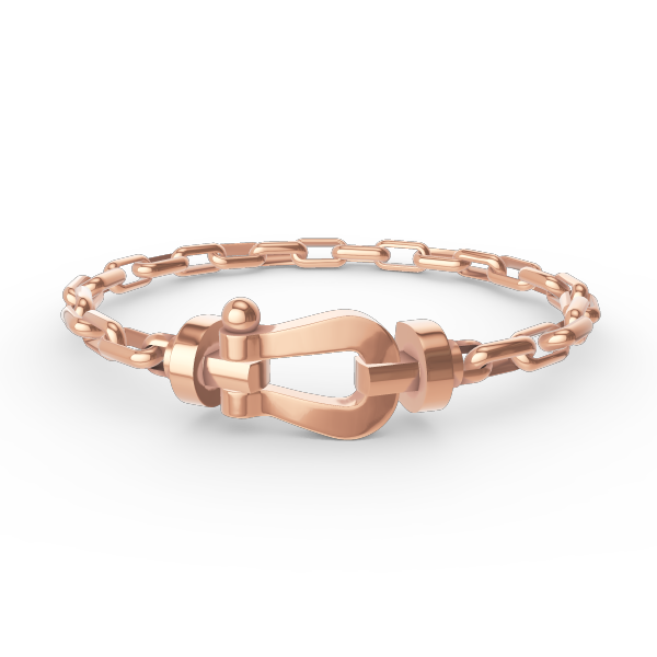 [Baslove]FORCE LARGE HORSESHOE CLASP  METAL BRACELET